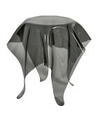 Table haute Drapé gris transparent - D.75xH.70 cm