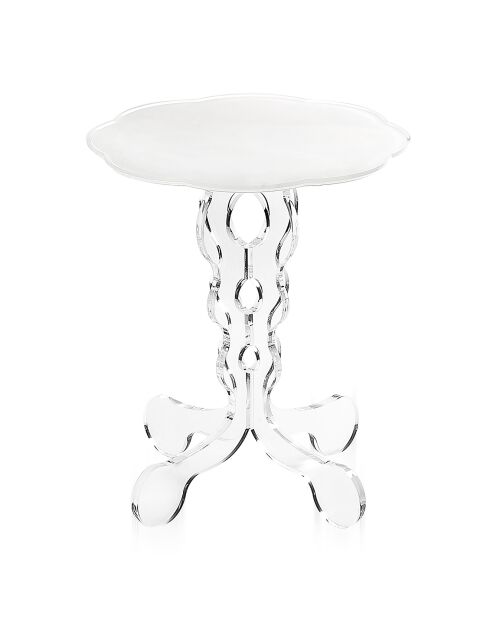 Arabesque weißer Couchtisch - D.36xH.42 cm