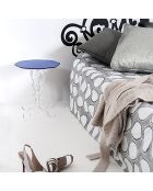 Table basse Arabesque bleue - D.36xH.42 cm