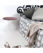 Table basse Arabesque rouge - D.36xH.42 cm