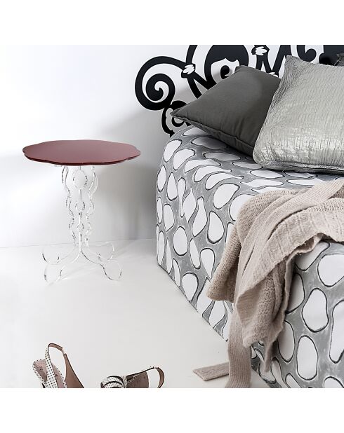 Arabesque roter Couchtisch - D.36xH.42 cm