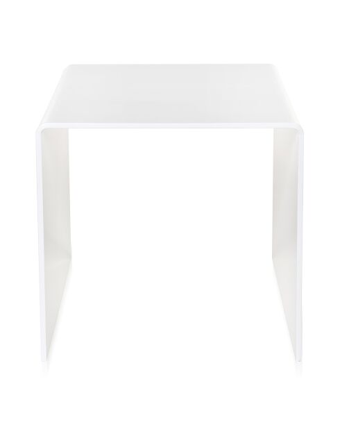 Table basse/chevet 80's blanche - 55x44x56 cm