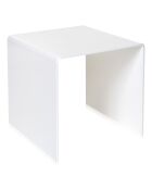 Table basse/chevet 80's blanche - 55x44x56 cm