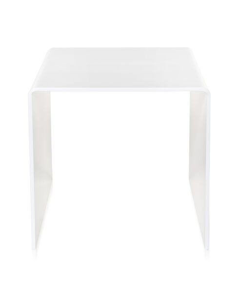 Table basse/chevet 80's blanche - 40x40x40 cm