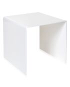 Table basse/chevet 80's blanche - 40x40x40 cm