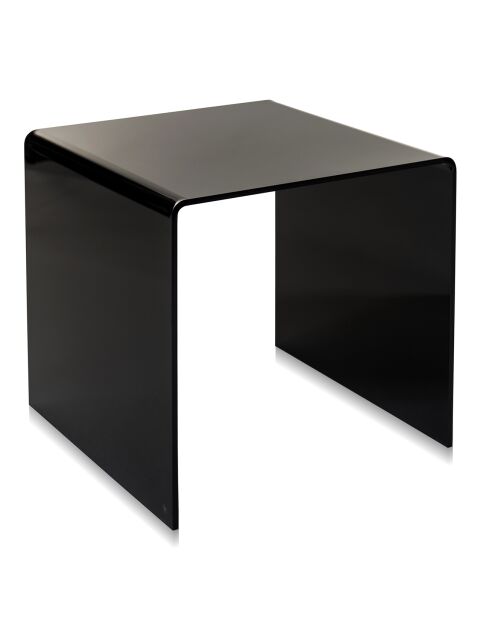 Mesita de café/mesita de noche negra de los 80 - 40x40x40 cm