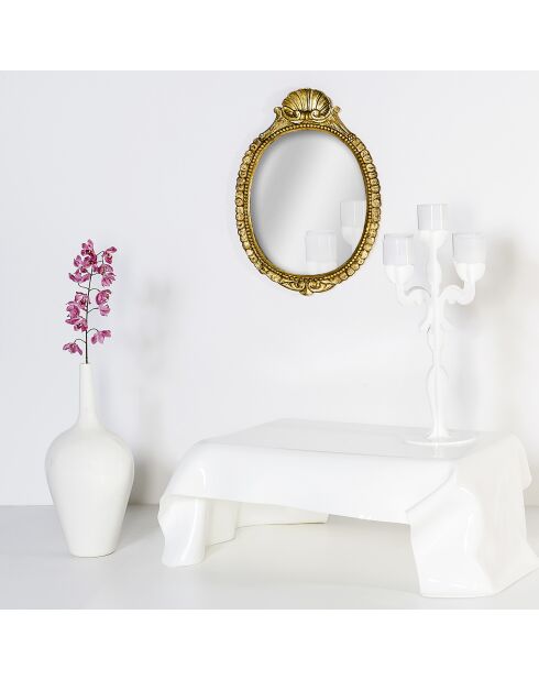 Table basse Drapé blanche - 110x70x41 cm