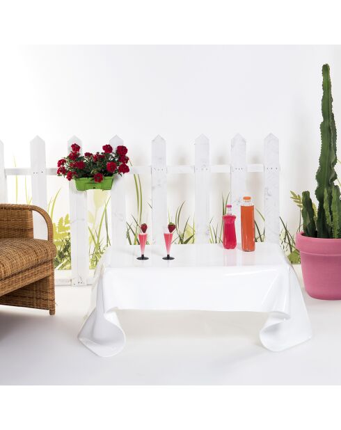 Table basse Drapé blanche - 110x70x41 cm