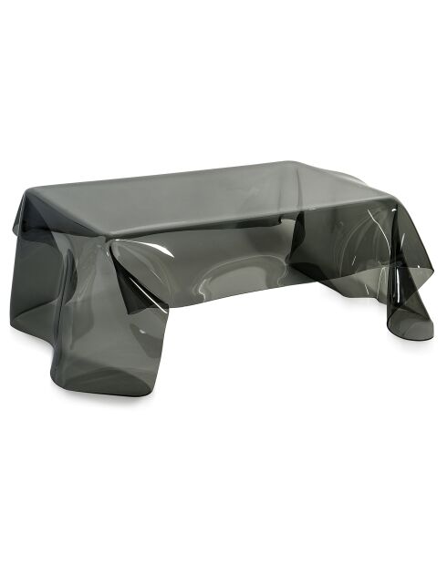 Table basse Drapé gris transparent - 120x80x41 cm