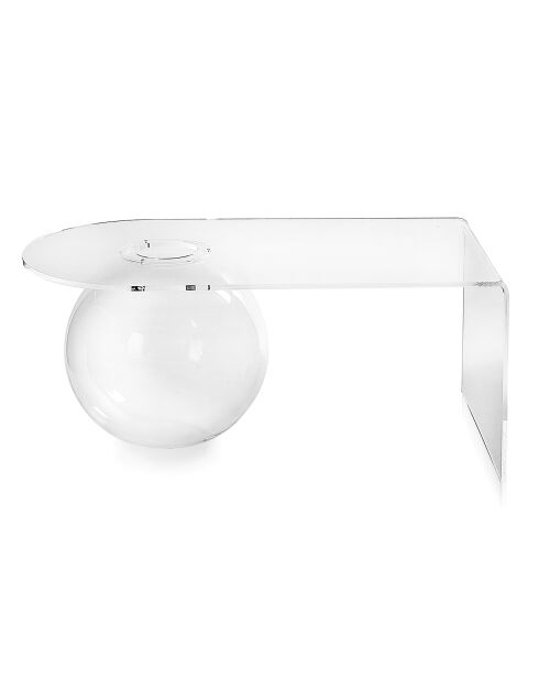 Tavolino sferico trasparente - 90x48x40 cm