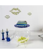 Table basse Bollina bleu/transparent - D.40xH.45 cm