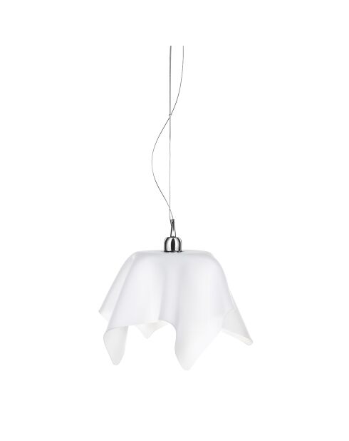 Suspension Drapé blanche satiné - D.36xH.34 cm