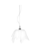 Suspension Drapé blanche satiné - D.36xH.34 cm