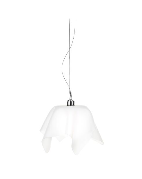 Suspension Drapé blanche satiné - D.36xH.34 cm