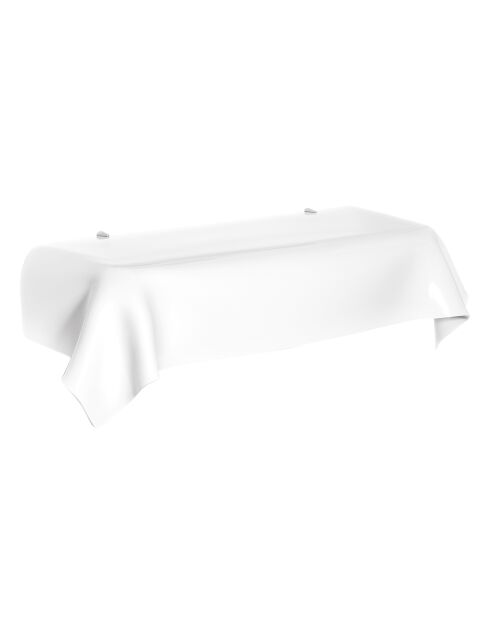 Etagère Drapé blanche - 110x35x30 cm