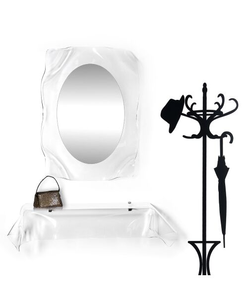 Etagère Drapé transparente - 110x35x30 cm