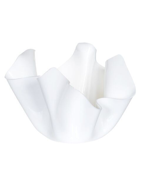 Vase multifonction Drapé blanc - D.45xH.29 cm