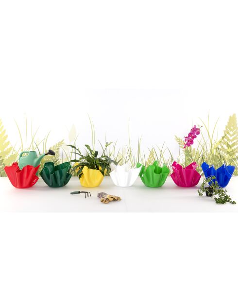 Vase multifonction Drapé vert foncé - D.45xH.29 cm