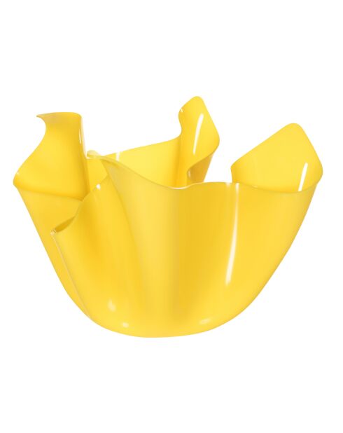 Vase multifonction Drapé jaune - D.45xH.29 cm