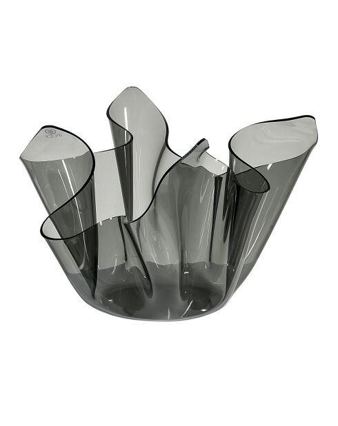 Vase multifonction Drapé gris transparent - D.45xH.29 cm