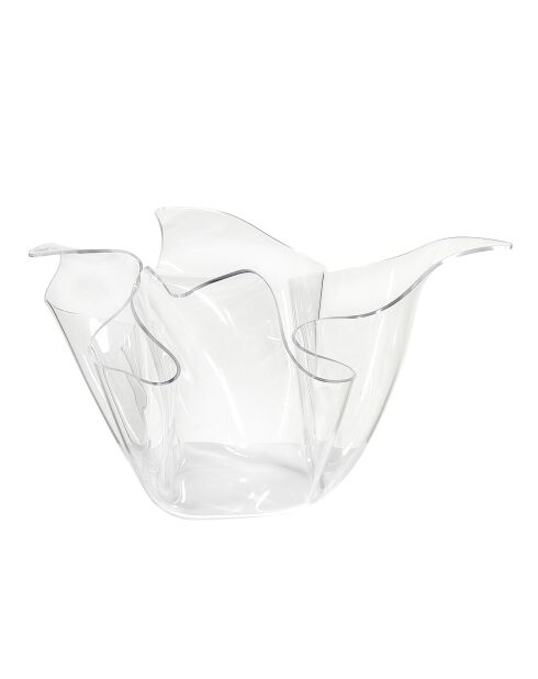 Vase multifonction Drapé transparent - D.45xH.29 cm