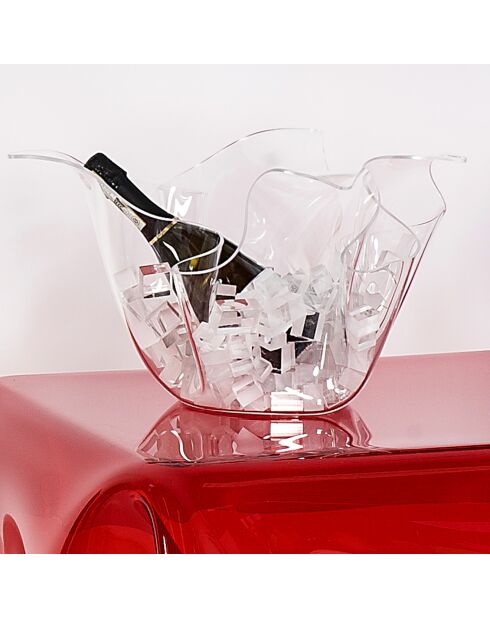 Vase multifonction Drapé transparent - D.45xH.29 cm