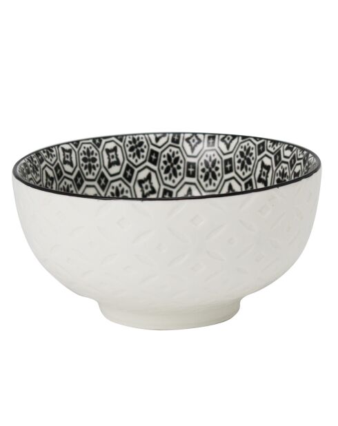 6 Bols en Porcelaine Komaé  noir/blanc - 58 cl
