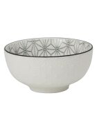 6 Bols en Porcelaine Komaé  noir/blanc - 58 cl