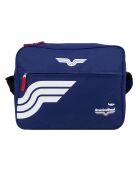 Orlando blaue Schultertasche - 40x30x11 cm