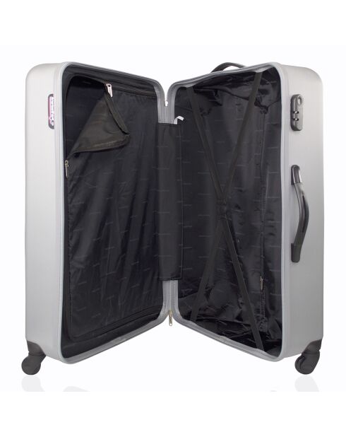 Valise Cabine 4 roues simples Brooklyn 50 cm grise