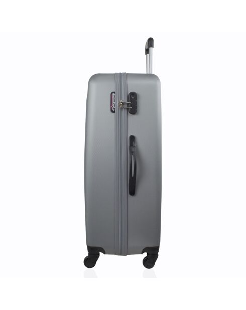 Valise Moyen Séjour 4 roues simples Brooklyn 60 cm grise