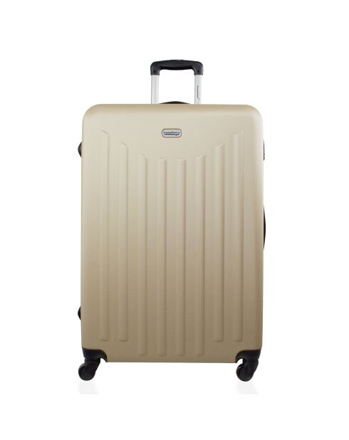 Valise Moyen Séjour 4 roues simples Brooklyn 60 cm dorée