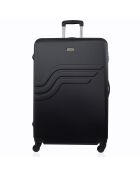 Valise Long Séjour 4 roues simples Queens 70 cm noire