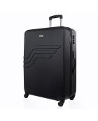 Valise Long Séjour 4 roues simples Queens 70 cm noire