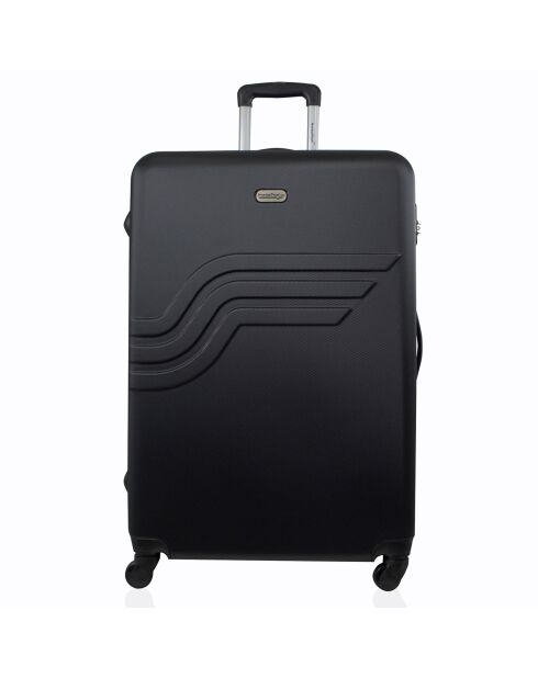 Valise Moyen Séjour 4 roues simples Queens 60 cm noire