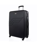 Queens Reisekoffer mit 4 Rädern, mittelstark, 60 cm, schwarz