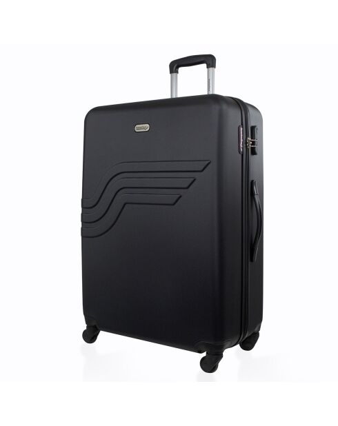 Valise Moyen Séjour 4 roues simples Queens 60 cm noire