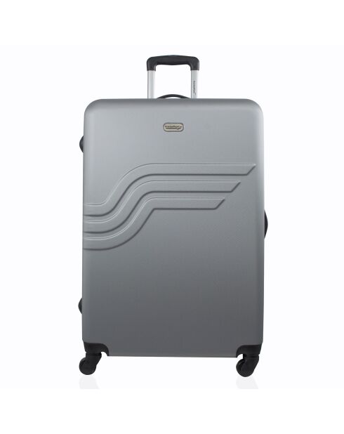 Valise Moyen Séjour Queens 4 roues simples 60 cm grise