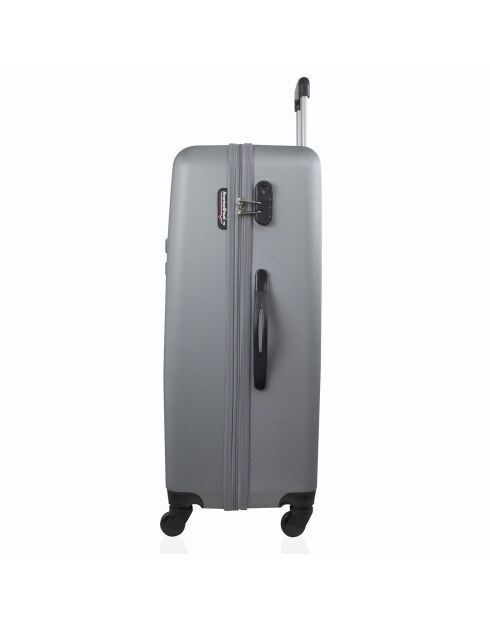Valise Moyen Séjour Queens 4 roues simples 60 cm grise