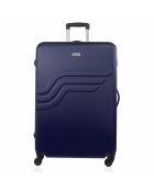 Valise Moyen Séjour 4 roues simples Queens 60 cm bleu marine