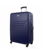 Valise Moyen Séjour 4 roues simples Queens 60 cm bleu marine