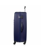 Valise Moyen Séjour 4 roues simples Queens 60 cm bleu marine