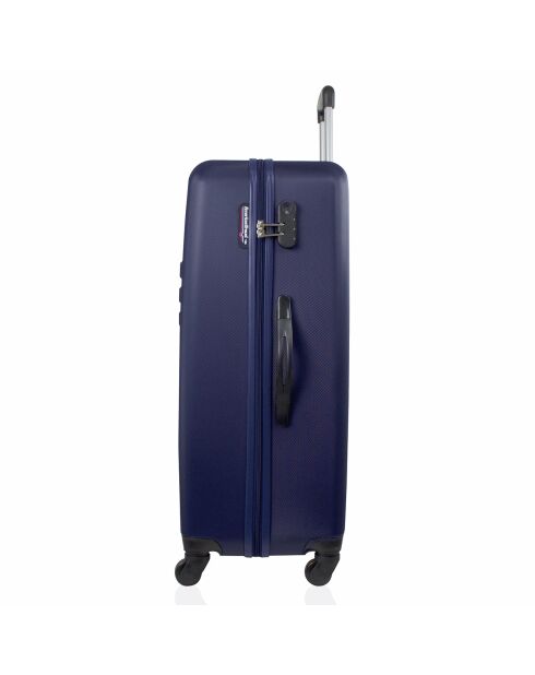 Valise Moyen Séjour 4 roues simples Queens 60 cm bleu marine