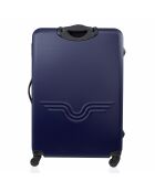 Valise Moyen Séjour 4 roues simples Queens 60 cm bleu marine
