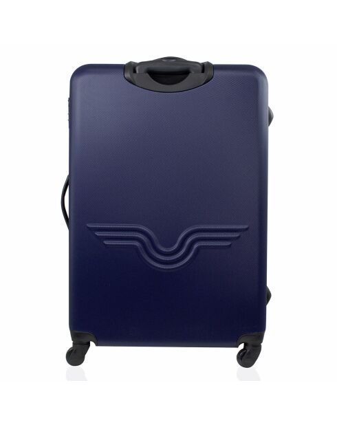 Valise Moyen Séjour 4 roues simples Queens 60 cm bleu marine