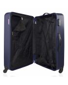 Valise Moyen Séjour 4 roues simples Queens 60 cm bleu marine