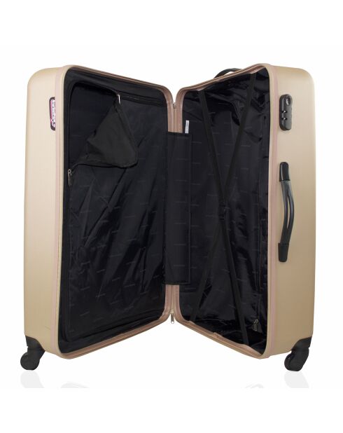 Valise Long Séjour 4 roues simples Chelsea 70 cm dorée