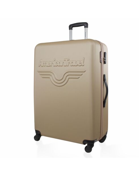 Valise Moyen Séjour 4 roues simples Chelsea 60 cm dorée