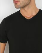 T-Shirt Col V noir