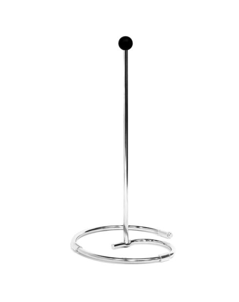 Séchoir à carafe en métal argenté - D.17 H.32 cm